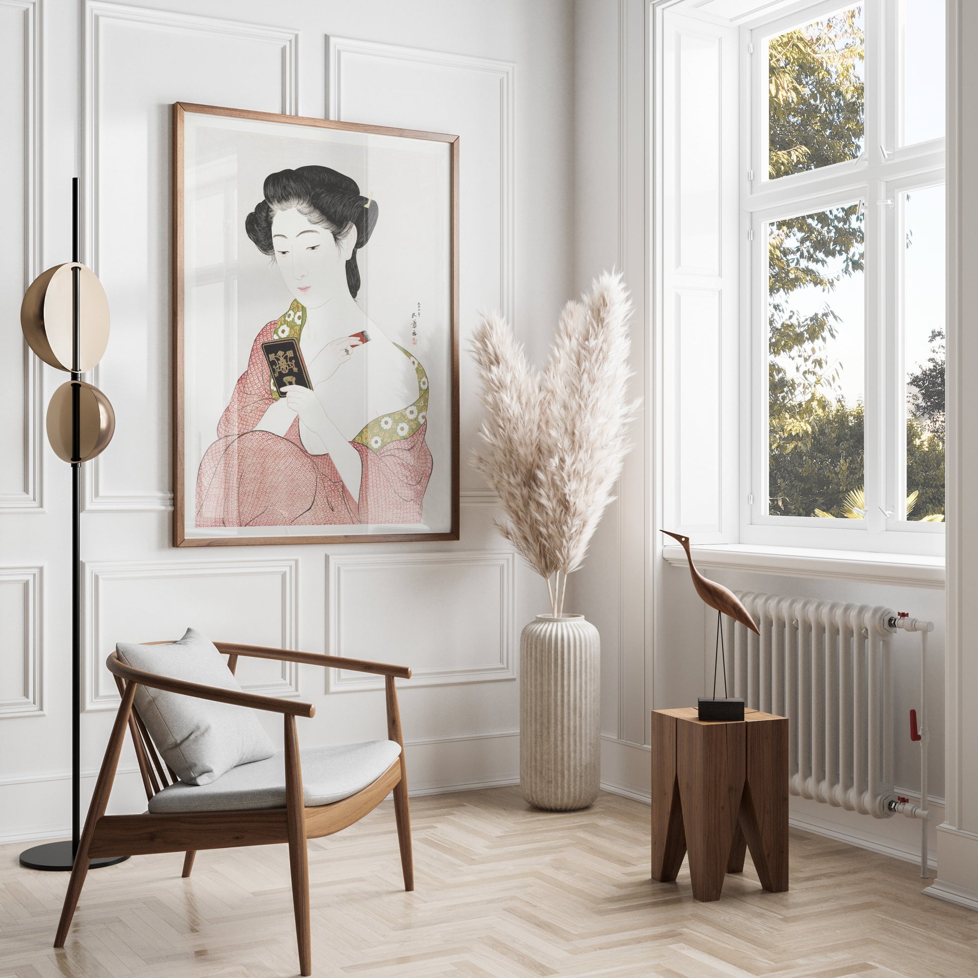 Premium Poster of Elegant Japanese Woman in Traditional Kimono Posters