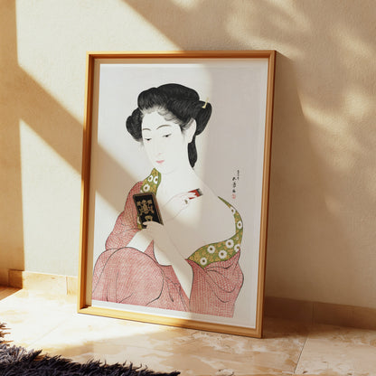 Premium Poster of Elegant Japanese Woman in Traditional Kimono Posters