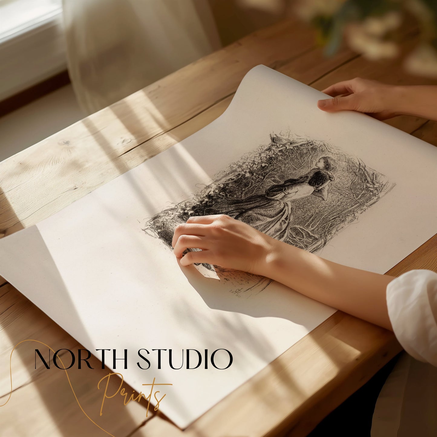 Premium Poster of Elegant Lady in Victorian Dress Art Print Posters