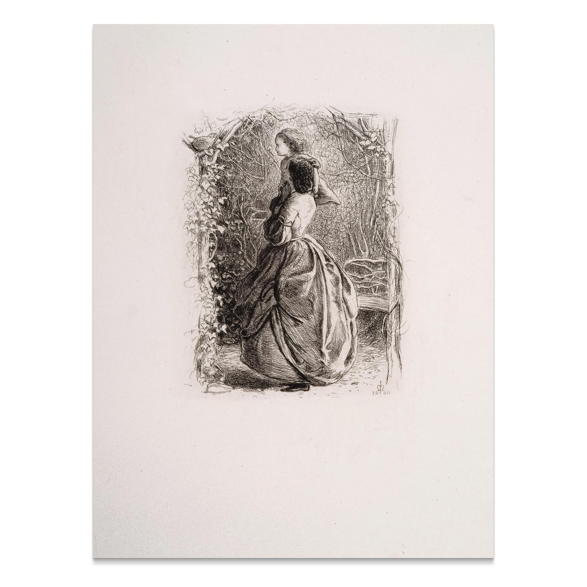 Premium Poster of Elegant Lady in Victorian Dress Art Print Posters