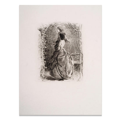 Premium Poster of Elegant Lady in Victorian Dress Art Print Posters