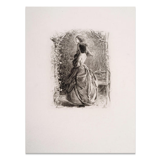 Premium Poster of Elegant Lady in Victorian Dress Art Print Posters