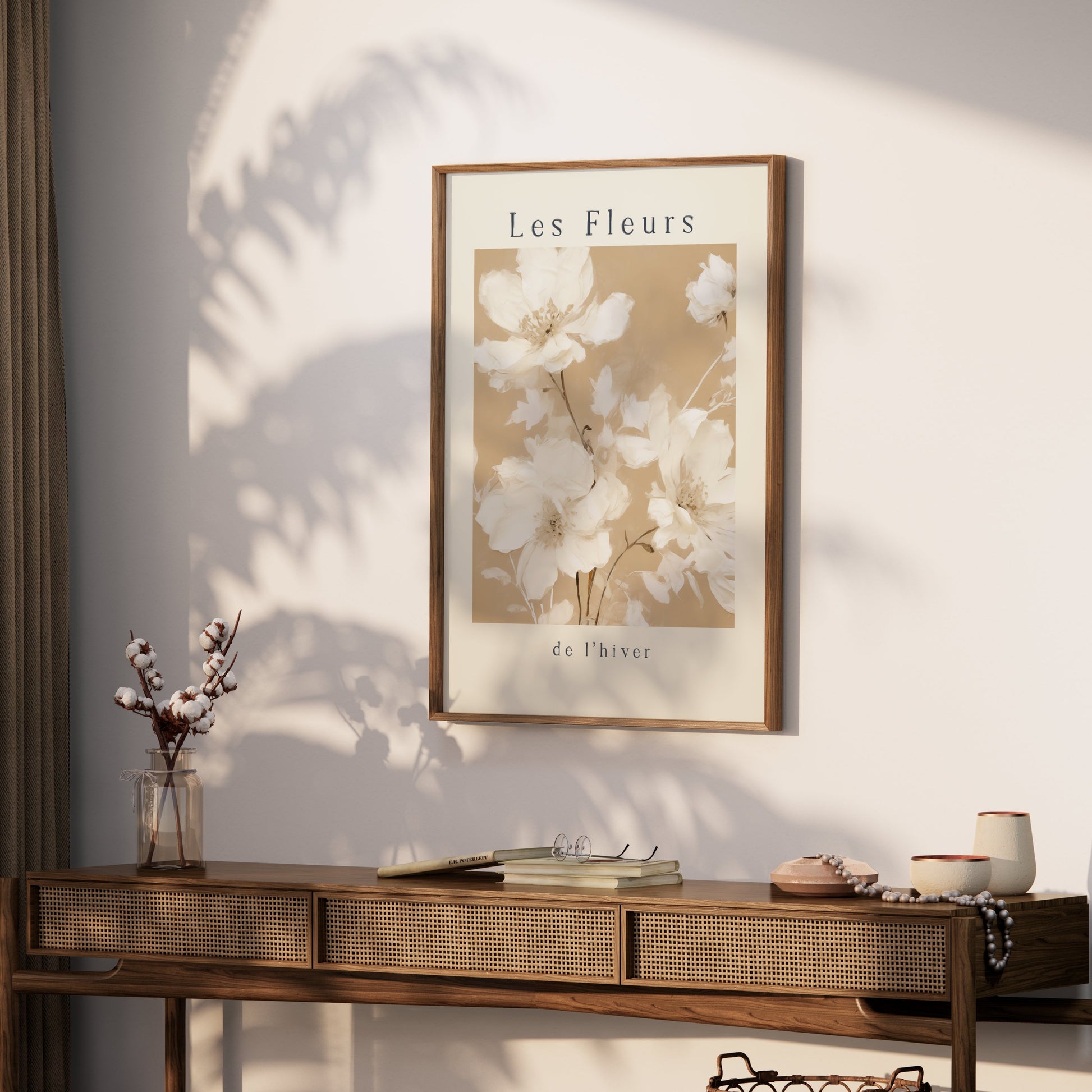 Premium Poster of Elegant Les Fleurs de l'hiver Posters for Home Decor