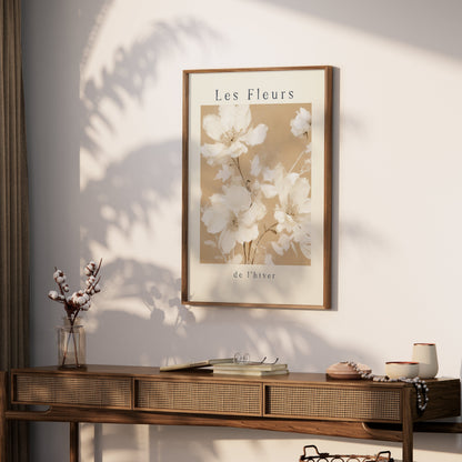 Premium Poster of Elegant Les Fleurs de l'hiver Posters for Home Decor