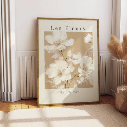 Premium Poster of Elegant Les Fleurs de l'hiver Posters for Home Decor