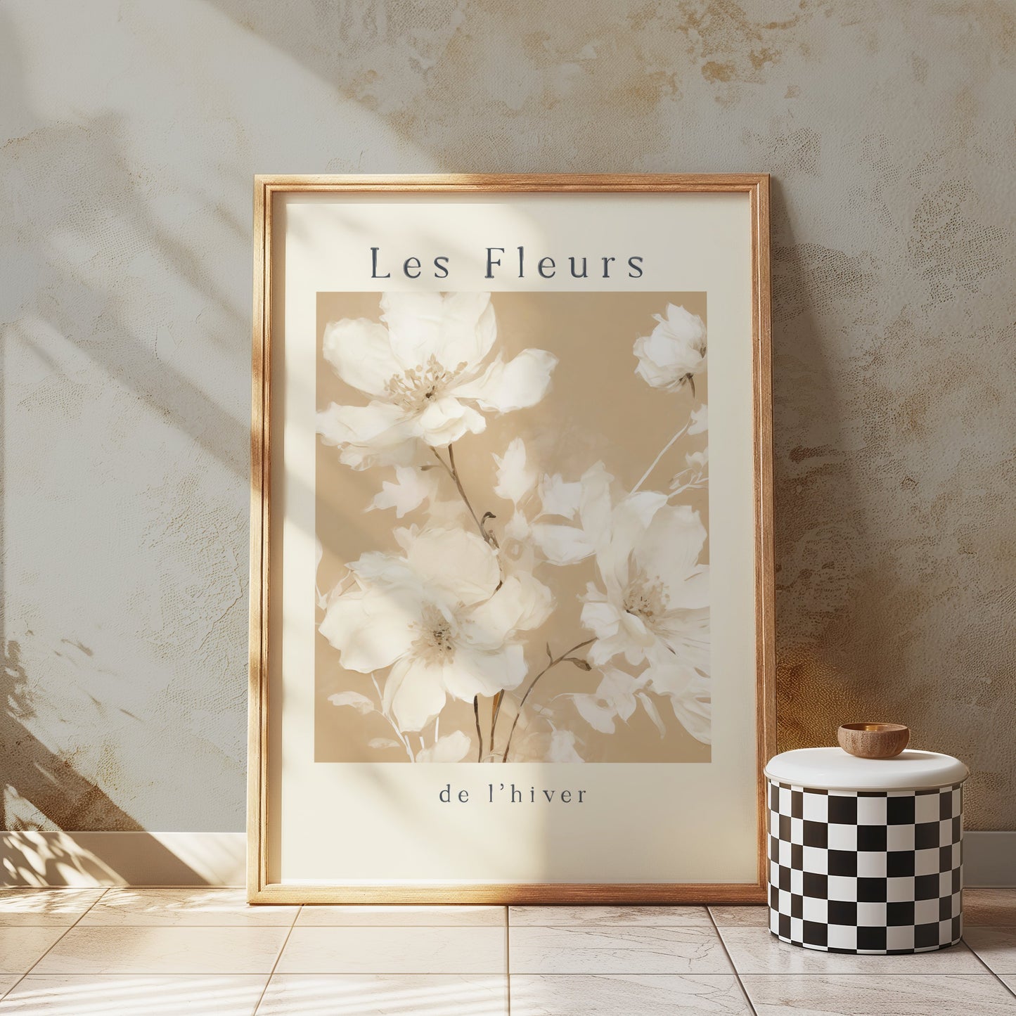 Premium Poster of Elegant Les Fleurs de l'hiver Posters for Home Decor