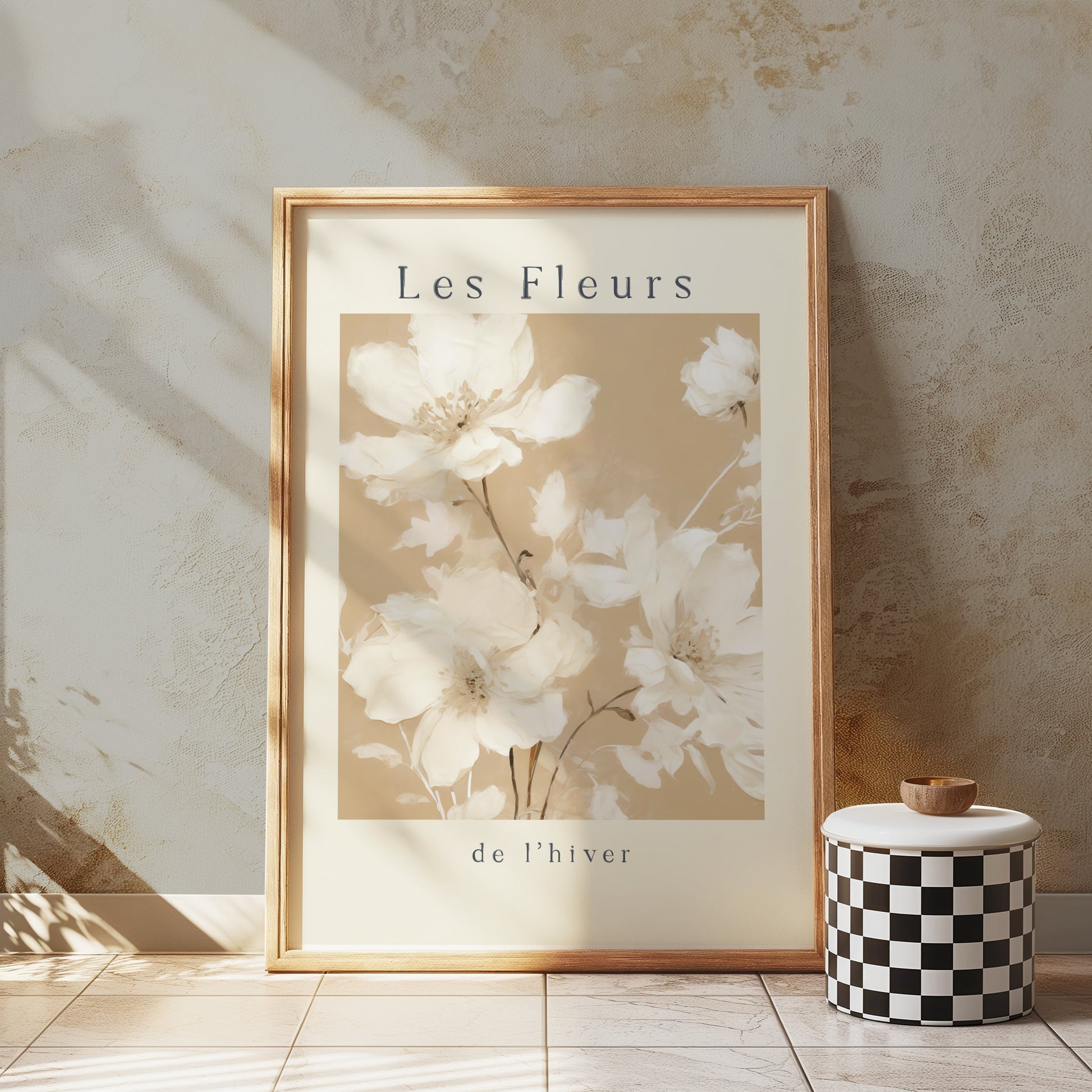 Premium Poster of Elegant Les Fleurs de l'hiver Posters for Home Decor