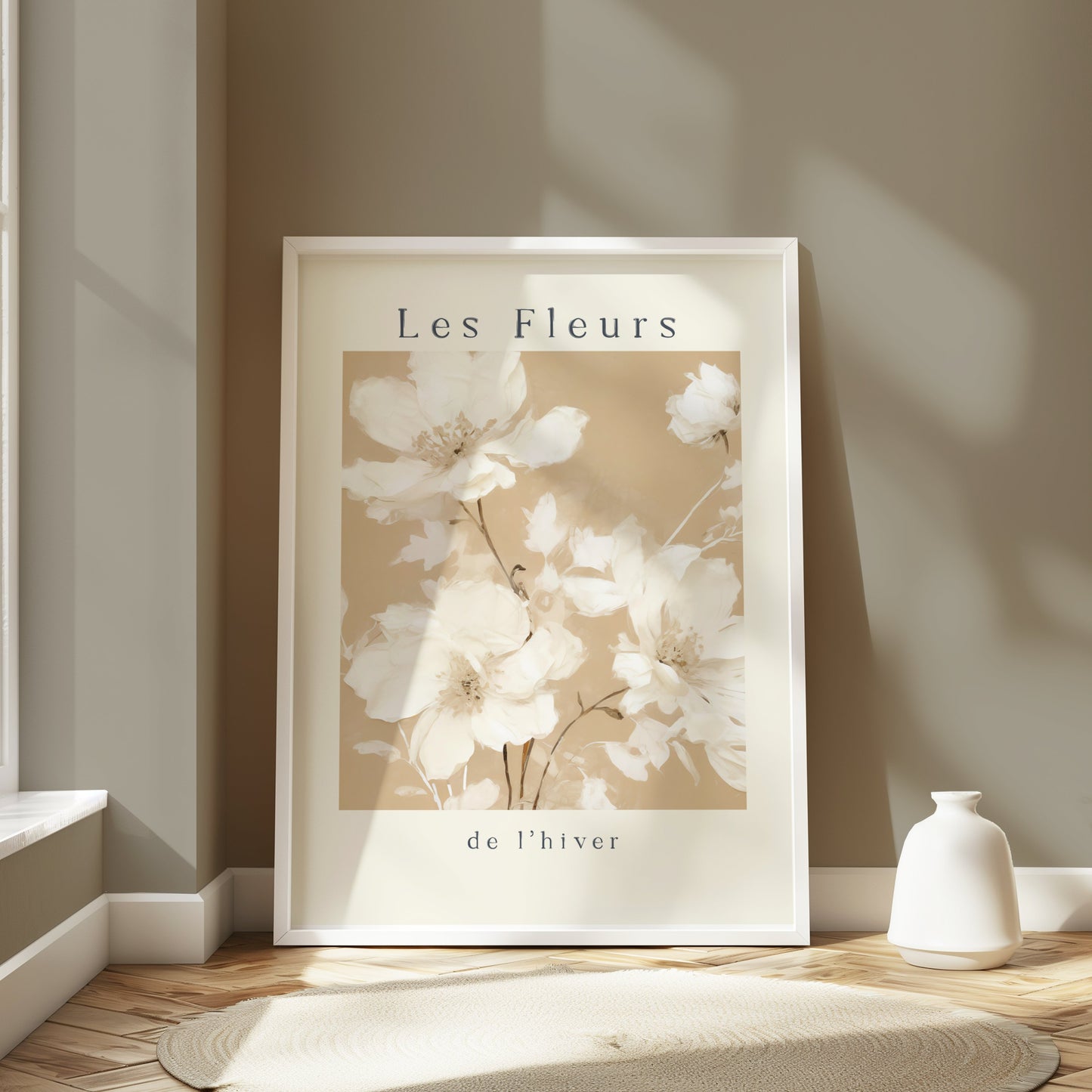 Premium Poster of Elegant Les Fleurs de l'hiver Posters for Home Decor