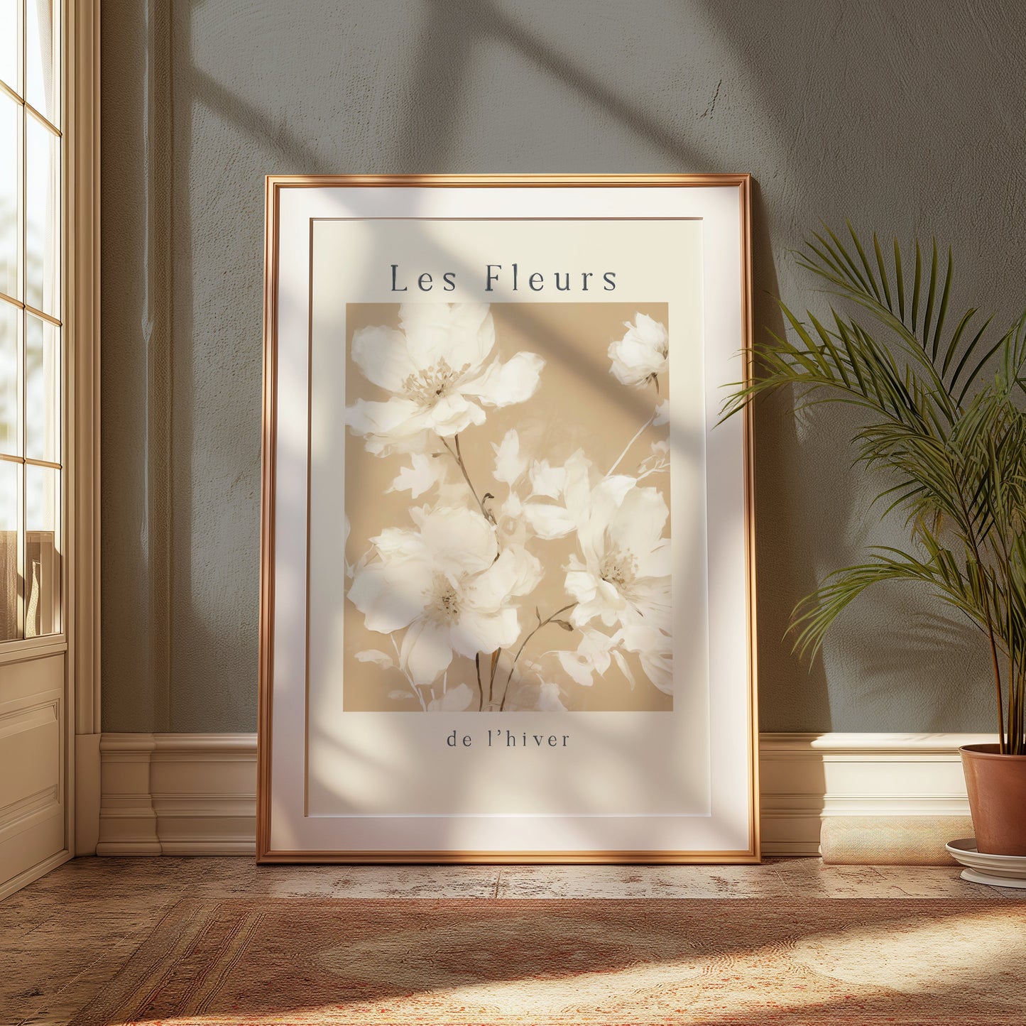Premium Poster of Elegant Les Fleurs de l'hiver Posters for Home Decor
