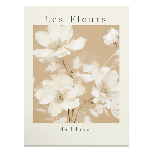 Premium Poster of Elegant Les Fleurs de l'hiver Posters for Home Decor