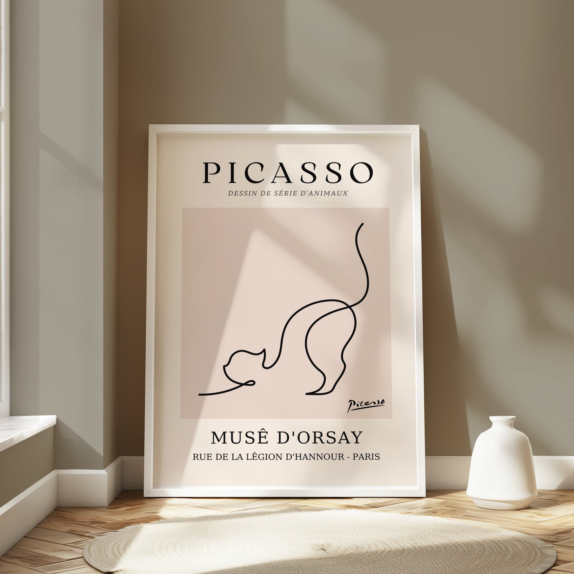 Premium Poster of Elegant Line Art Cat Design for Modern Home Posters