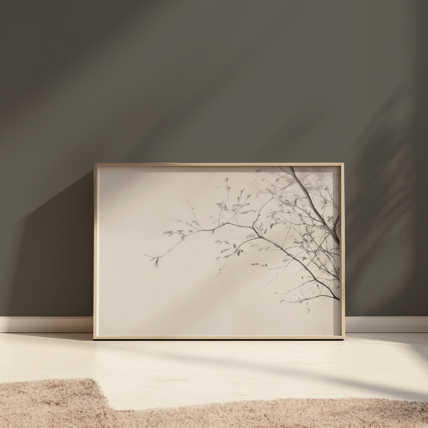 Premium Poster of Elegant Minimalist Branch Silhouette Wall Art Posters