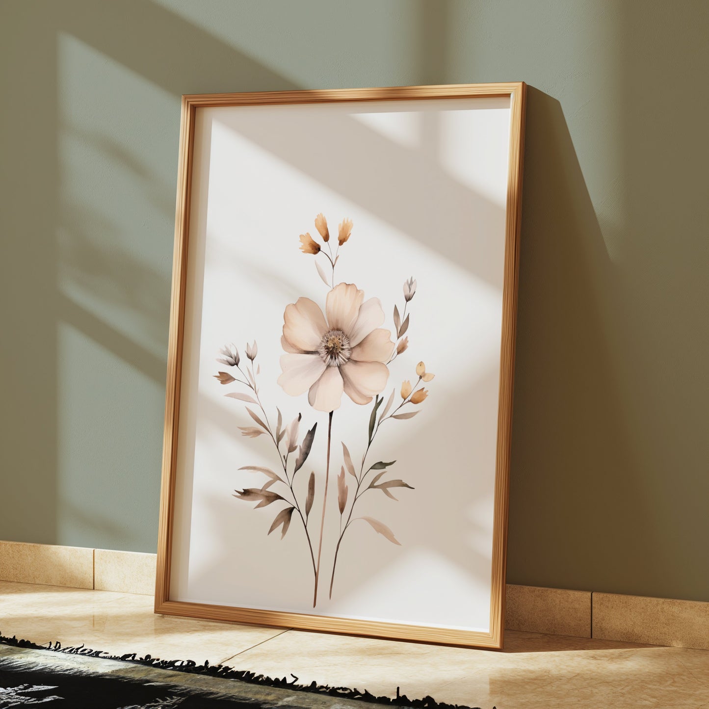 Premium Poster of Elegant Minimalist Flower Botanical Art Print Posters