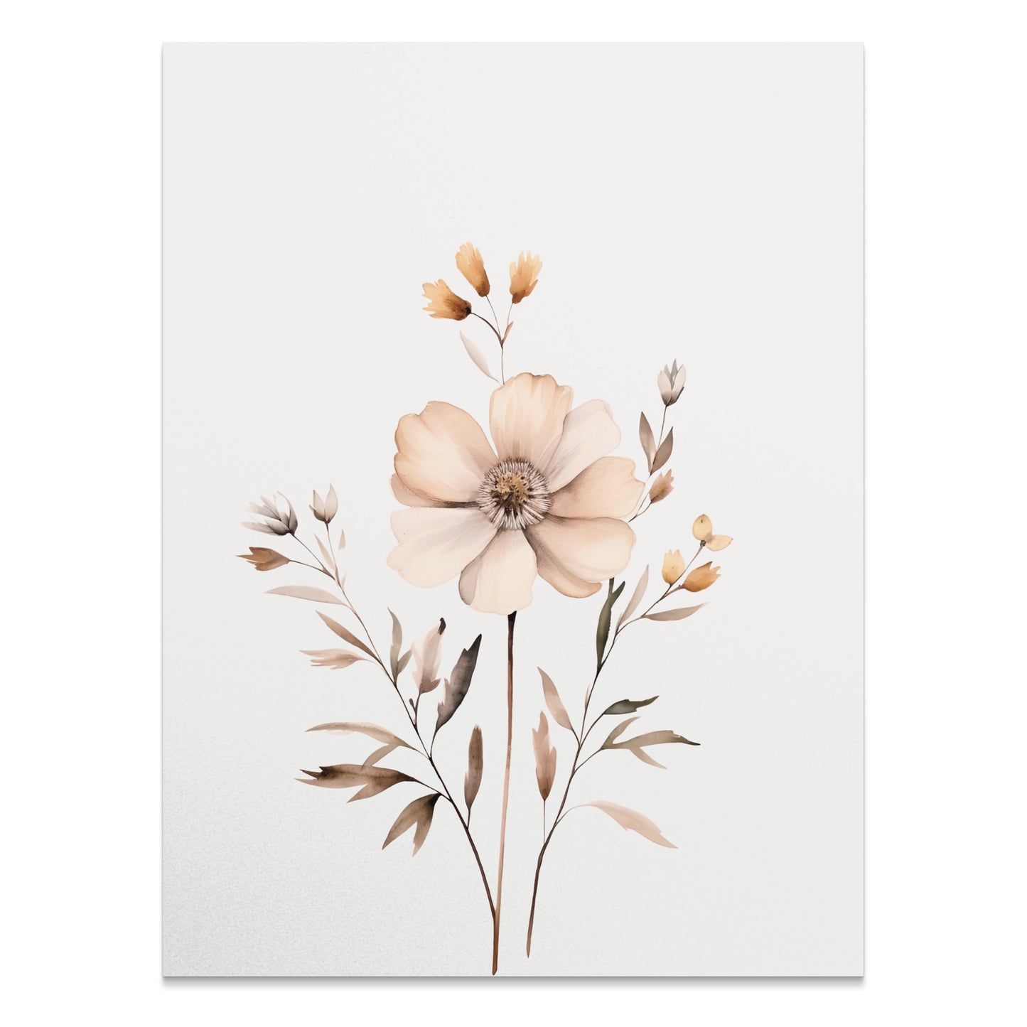 Premium Poster of Elegant Minimalist Flower Botanical Art Print Posters
