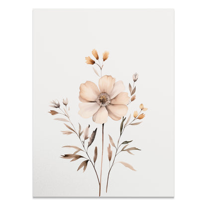 Premium Poster of Elegant Minimalist Flower Botanical Art Print Posters