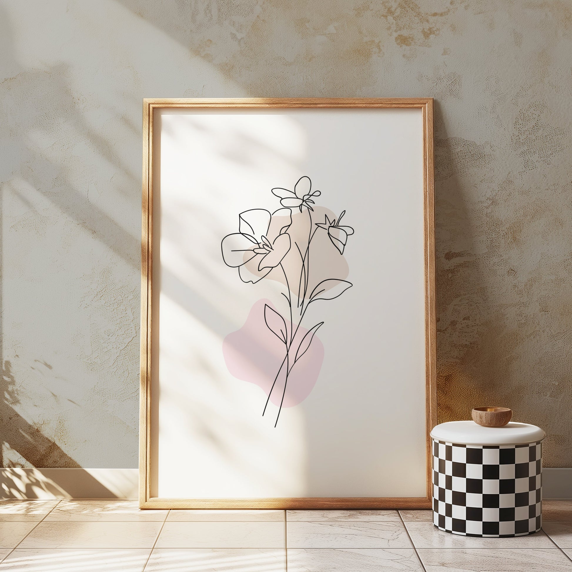 Premium Poster of Elegant Minimalistic Flower Line Art Posters
