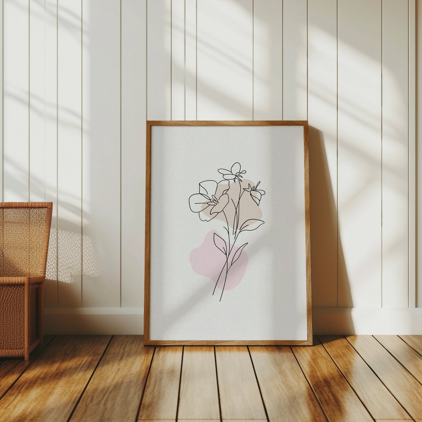 Premium Poster of Elegant Minimalistic Flower Line Art Posters