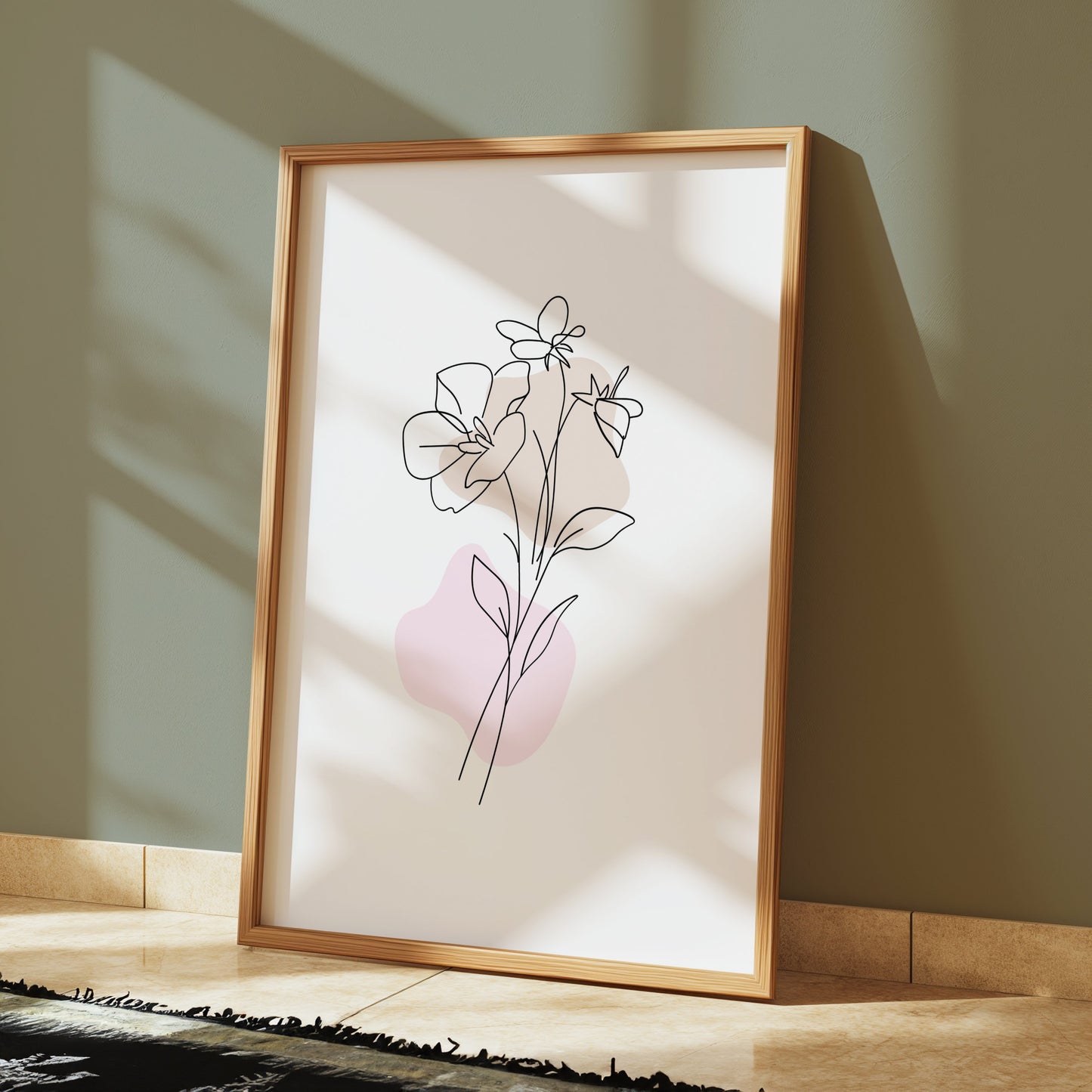 Premium Poster of Elegant Minimalistic Flower Line Art Posters