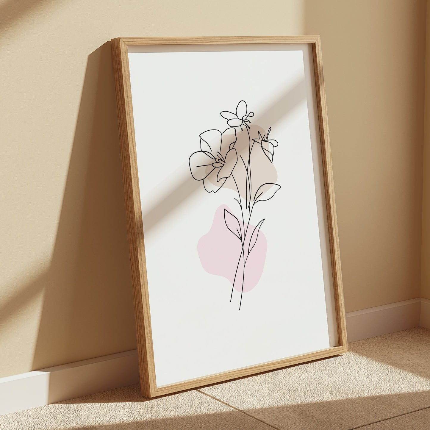 Premium Poster of Elegant Minimalistic Flower Line Art Posters
