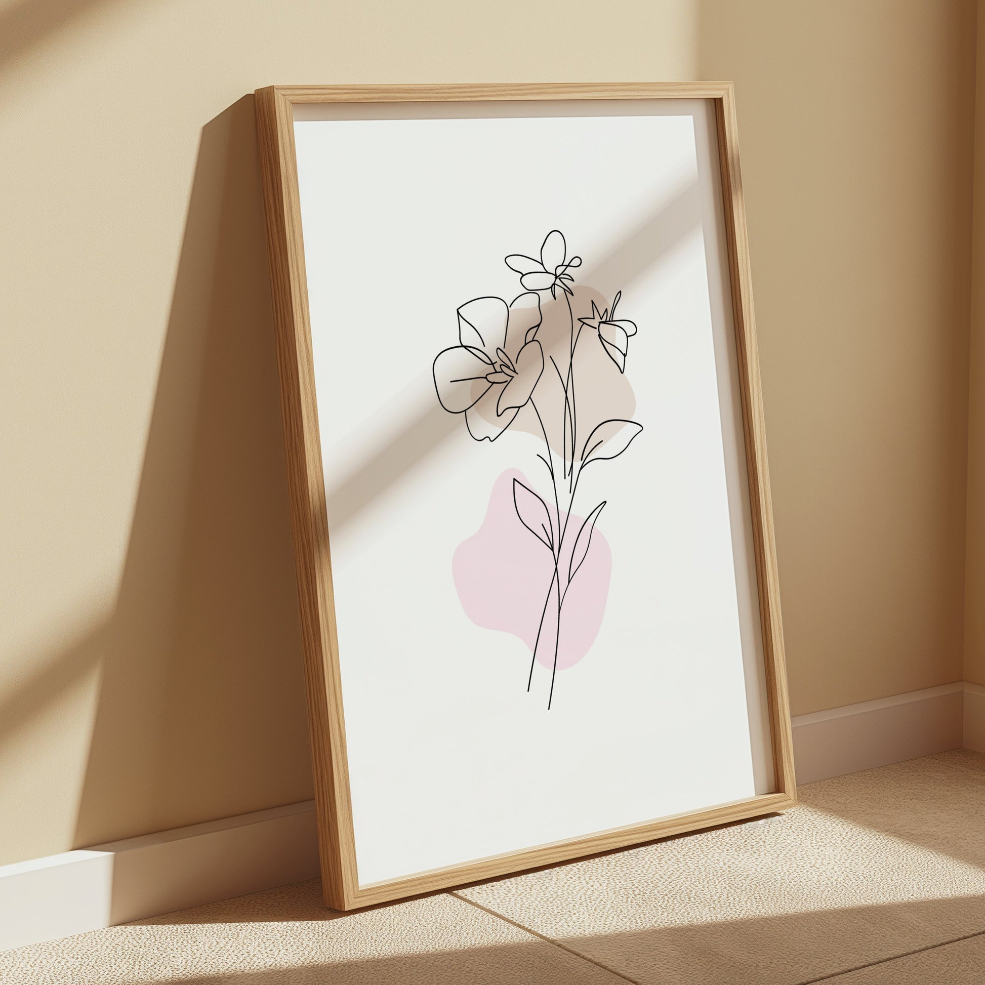 Premium Poster of Elegant Minimalistic Flower Line Art Posters