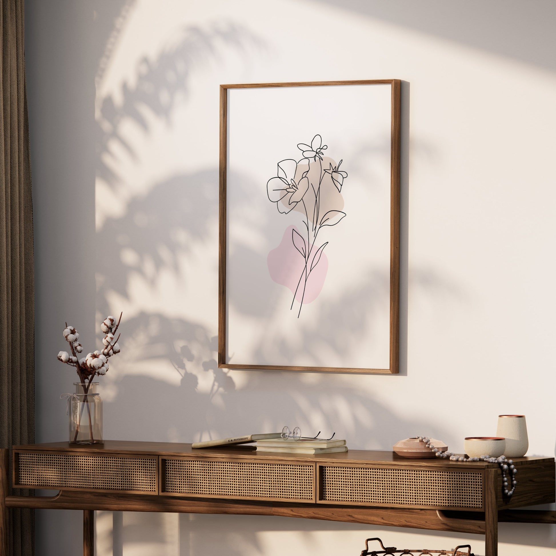 Premium Poster of Elegant Minimalistic Flower Line Art Posters