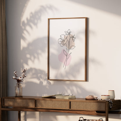 Premium Poster of Elegant Minimalistic Flower Line Art Posters
