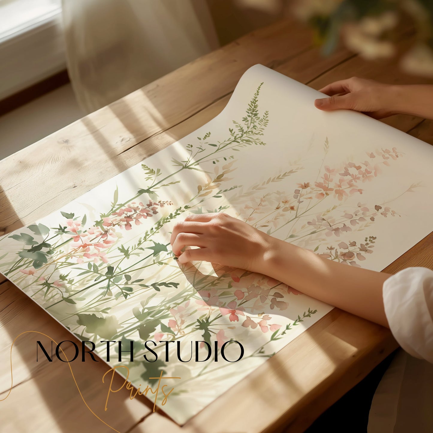 Premium Poster of Elegant Pastel Watercolor Botanical Art Print Posters