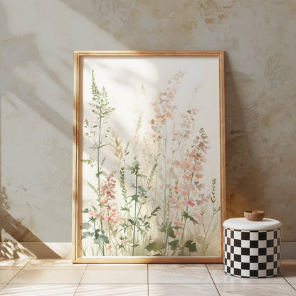 Premium Poster of Elegant Pastel Watercolor Botanical Art Print Posters