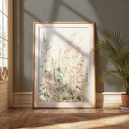 Premium Poster of Elegant Pastel Watercolor Botanical Art Print Posters