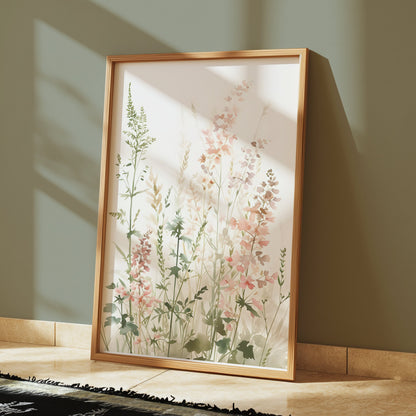 Premium Poster of Elegant Pastel Watercolor Botanical Art Print Posters