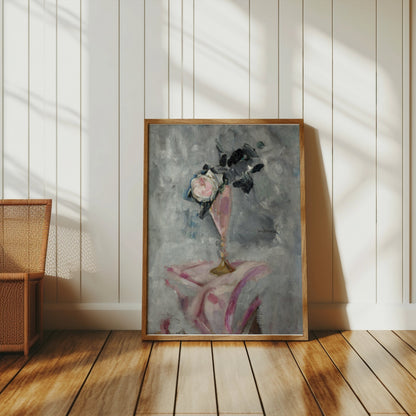 Premium Poster of Elegant Pink Vase with Floral Arrangement Posters