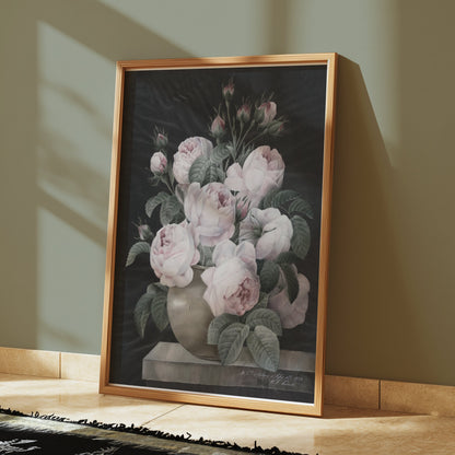 Premium Poster of Elegant Pink and White Peonies Vase Theme Posters