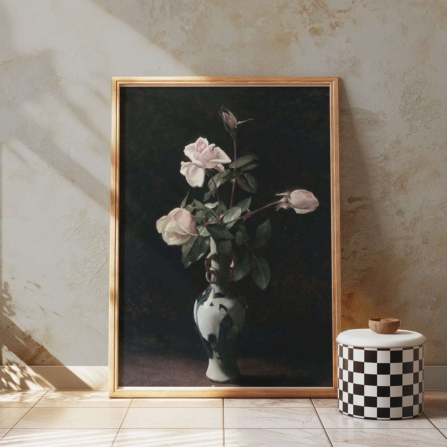 Premium Poster of Elegant Rose Bouquet in Vase Art Print Posters