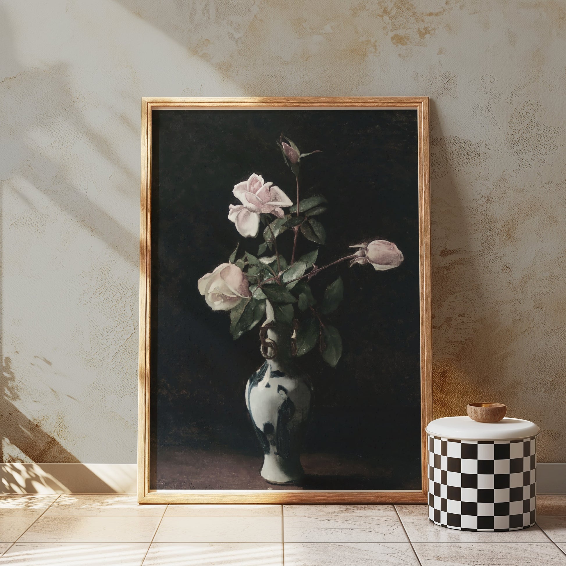 Premium Poster of Elegant Rose Bouquet in Vase Art Print Posters