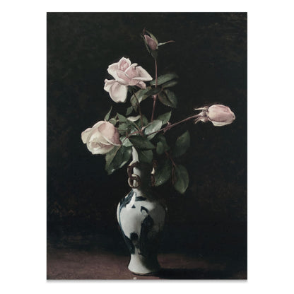 Premium Poster of Elegant Rose Bouquet in Vase Art Print Posters