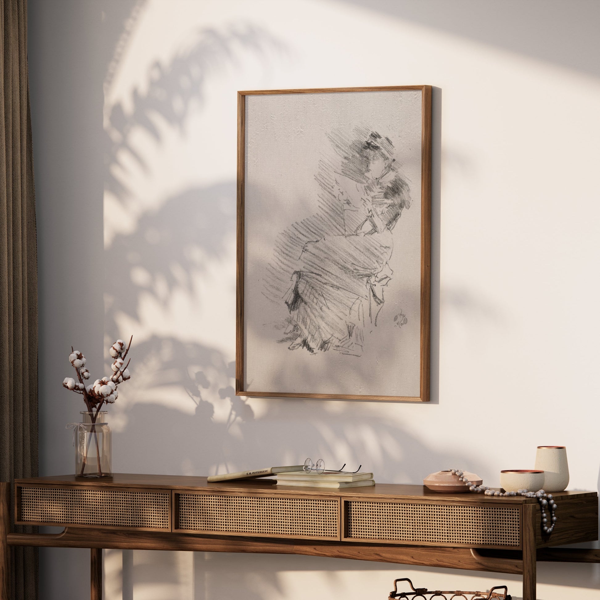 Premium Poster of Elegant Sketch of a Woman in Motion Posters