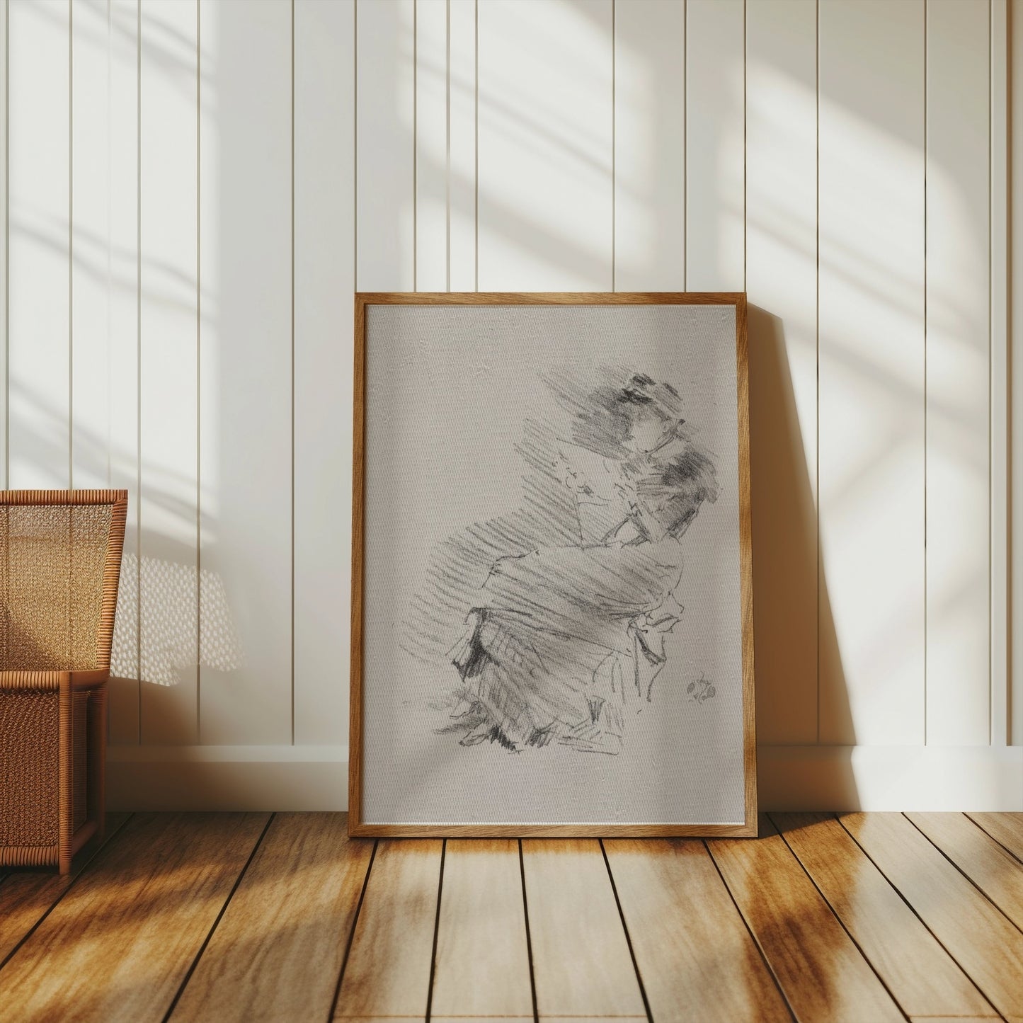 Premium Poster of Elegant Sketch of a Woman in Motion Posters