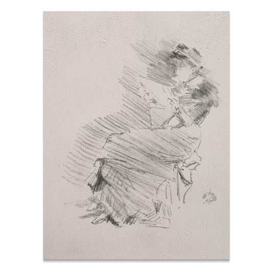 Premium Poster of Elegant Sketch of a Woman in Motion Posters
