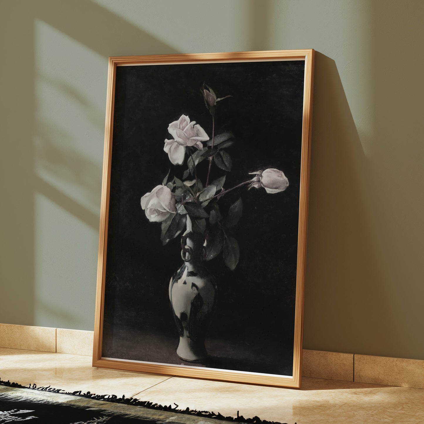 Premium Poster of Elegant Still Life with Roses Art Print Posters