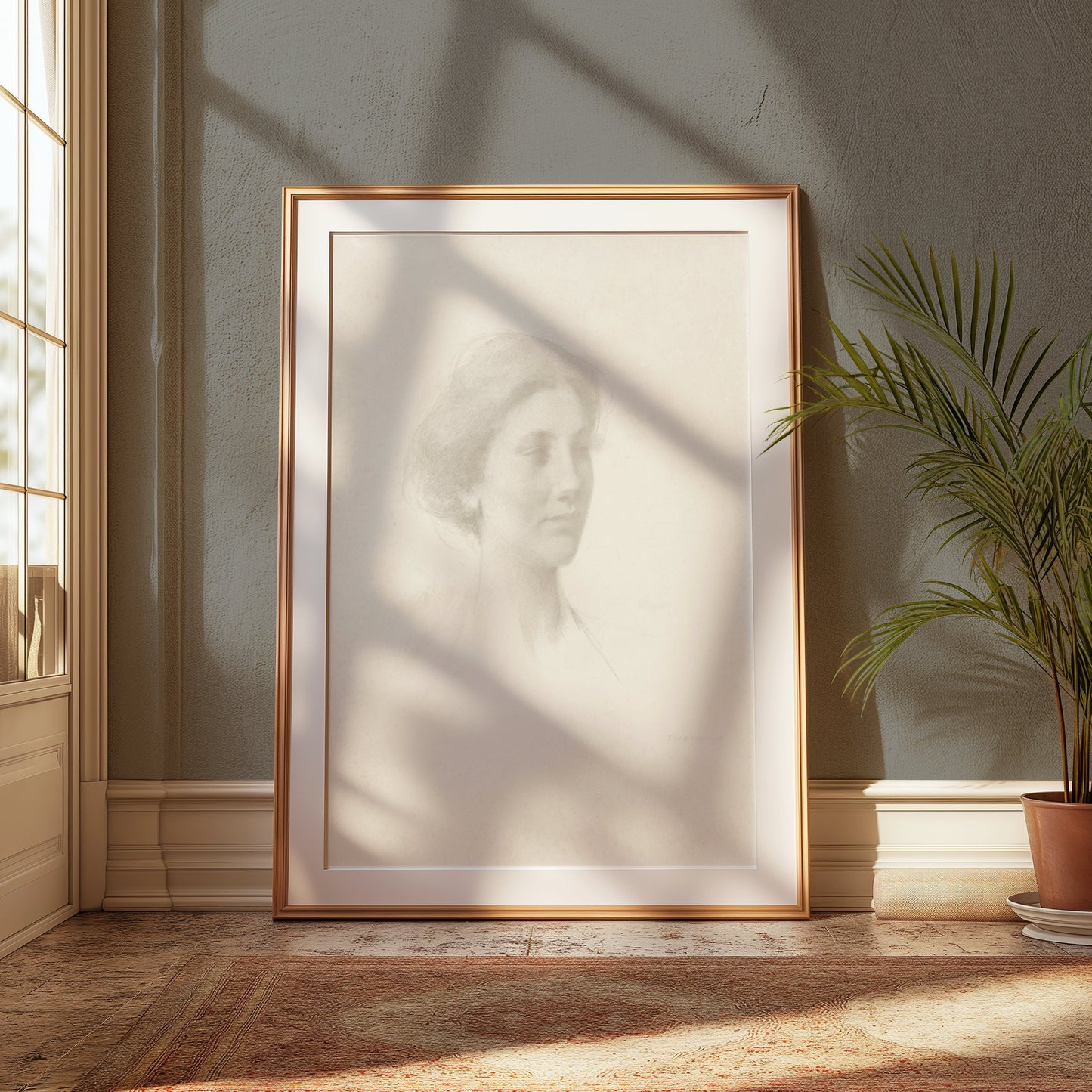 Premium Poster of Elegant Timeless Art Drawing of Woman Posters