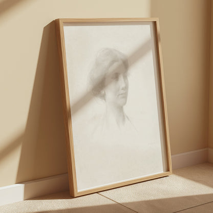 Premium Poster of Elegant Timeless Art Drawing of Woman Posters