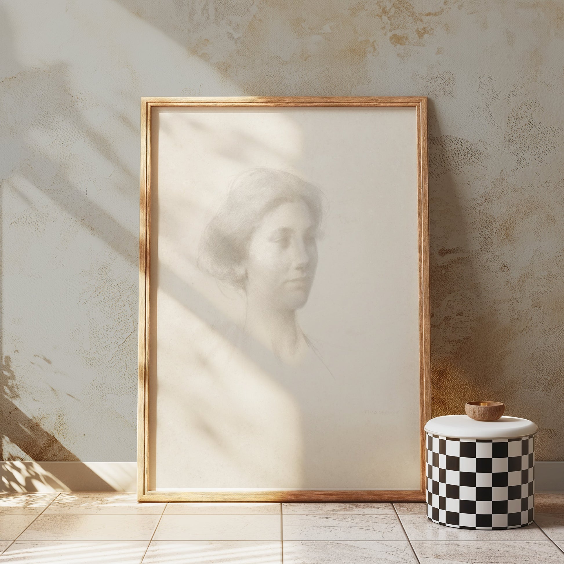 Premium Poster of Elegant Timeless Art Drawing of Woman Posters