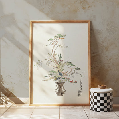 Premium Poster of Elegant Traditional Floral Art Print Posters