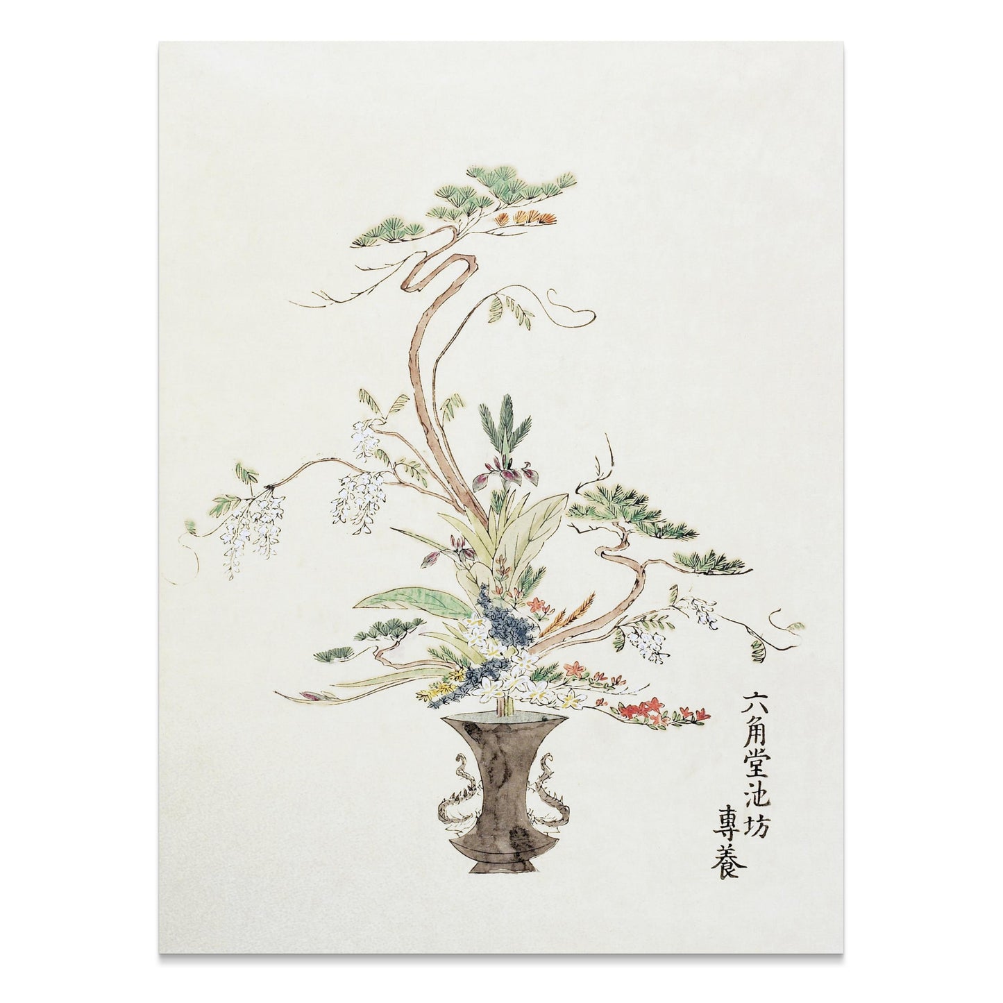 Premium Poster of Elegant Traditional Floral Art Print Posters