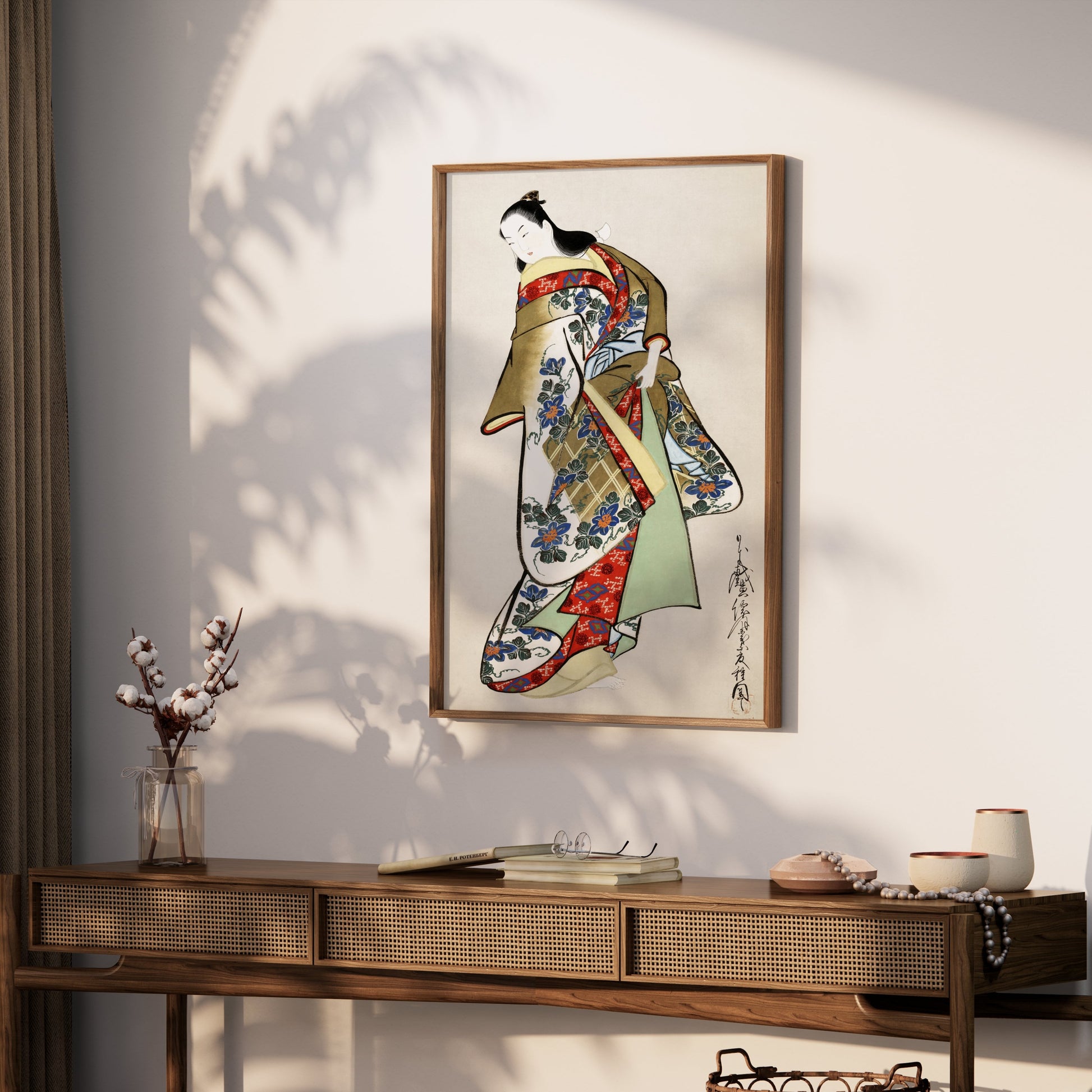 Premium Poster of Elegant Traditional Japanese Kimono Wall Art Posters