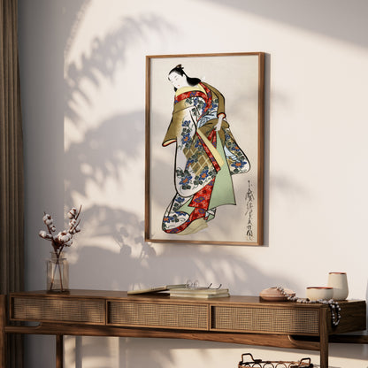 Premium Poster of Elegant Traditional Japanese Kimono Wall Art Posters