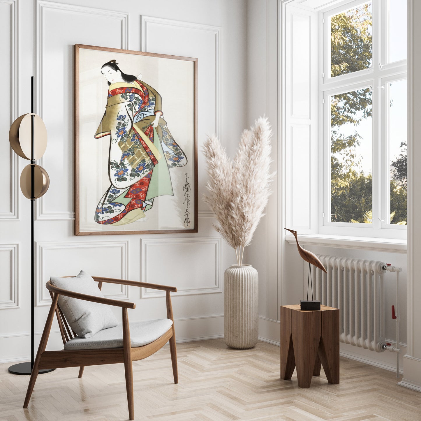 Premium Poster of Elegant Traditional Japanese Kimono Wall Art Posters