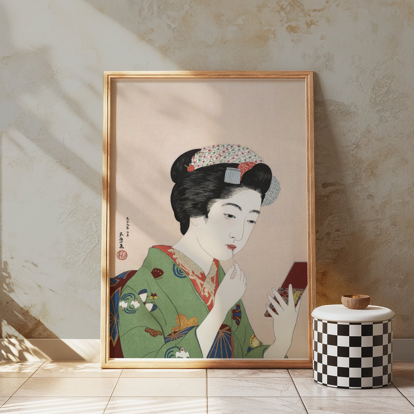 Premium Poster of Elegant Traditional Japanese Woman Makeup Posters