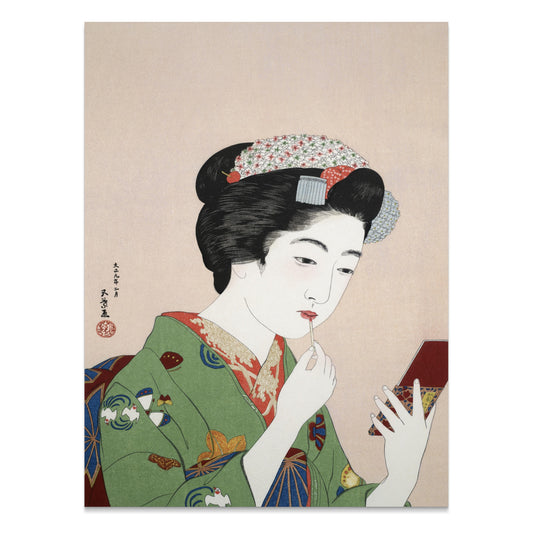 Premium Poster of Elegant Traditional Japanese Woman Makeup Posters