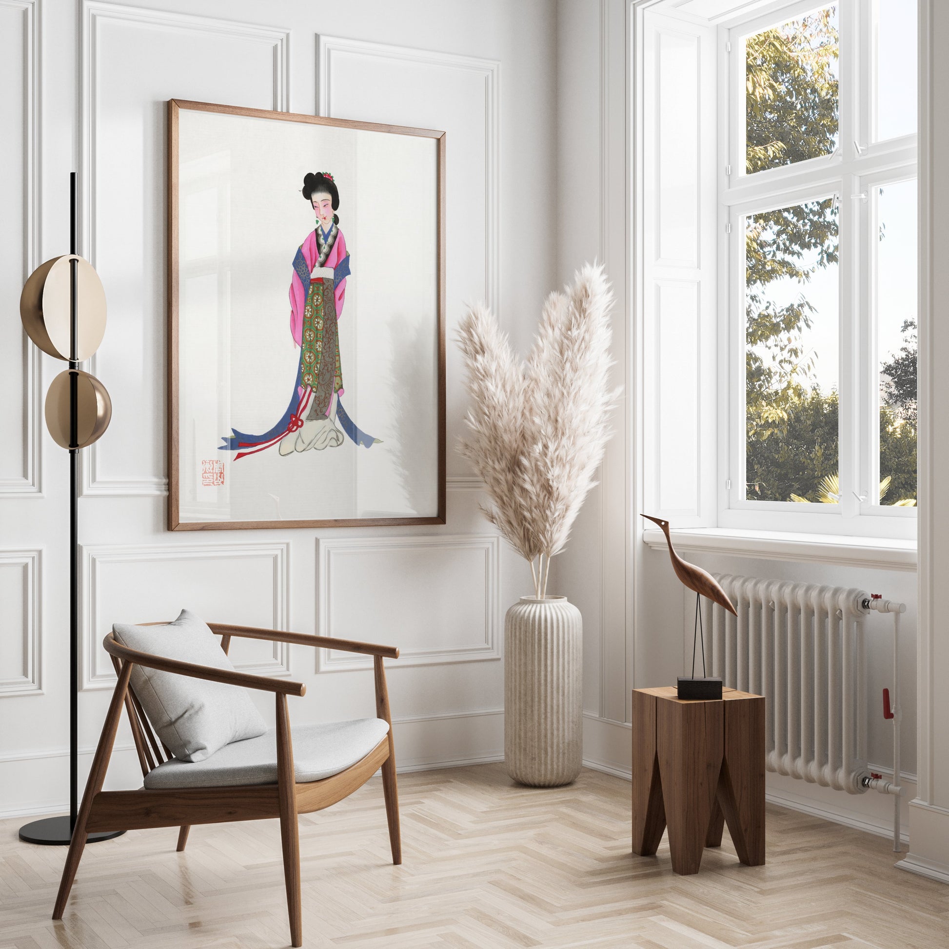 Premium Poster of Elegant Traditional Woman Illustration Posters
